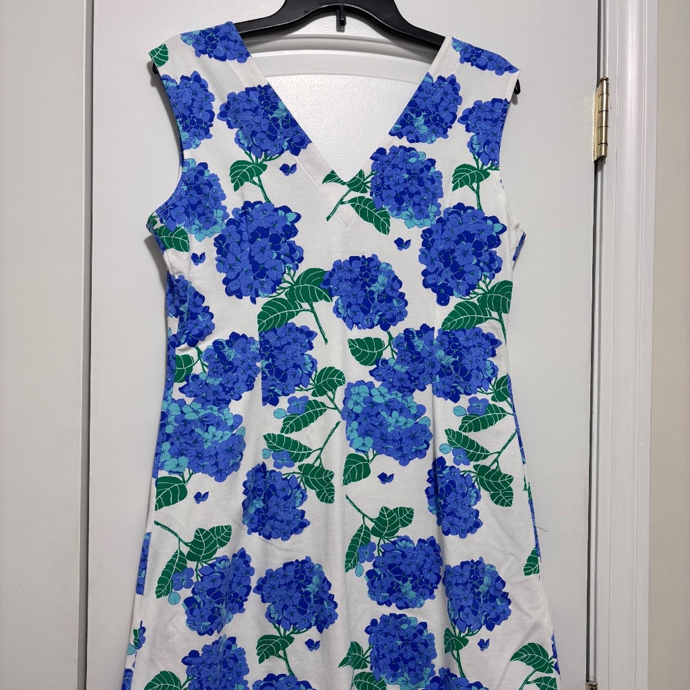 Mahi Gold Womens DParadise Coastal Cotton: Hydrangea Walk in Blue in size large